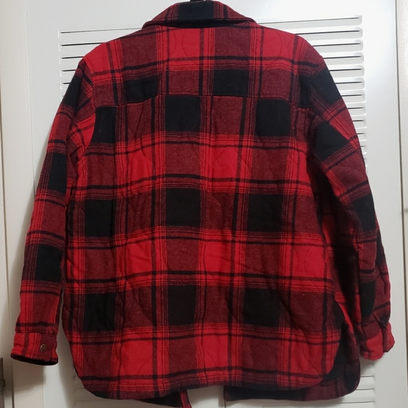 NWT Maurices Womans Red Flannel Fleece Lined Jacket - Picture 7 of 11
